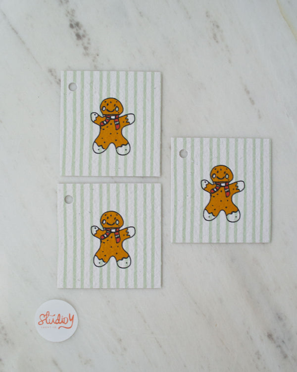 Gingerbread Stripe Gift Tags