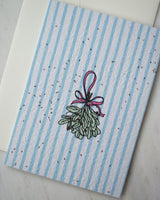 Christmas Mistletoe Stripe