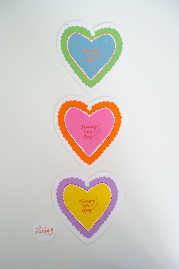 Large hearts gift tags - Happy Love Day