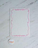 Bride to be - words of wisdom (Sketch) (Blue, Green, Lilac, Pink, Tan or Yellow)