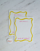Bride to be - words of wisdom (Wavy) (Pink or Yellow)