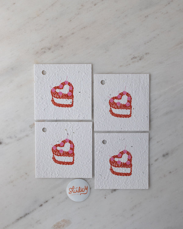 Love cake gift tags