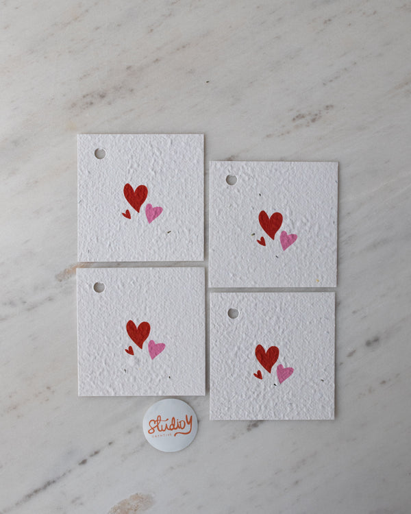 Mini love hearts gift tags