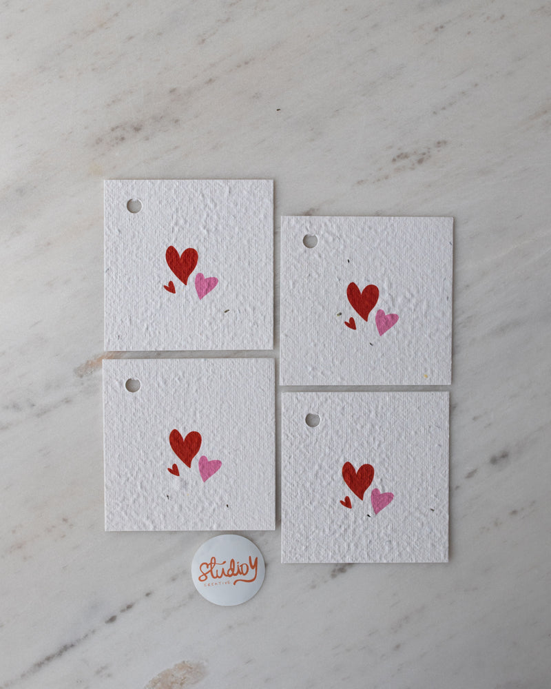 Mini love hearts gift tags