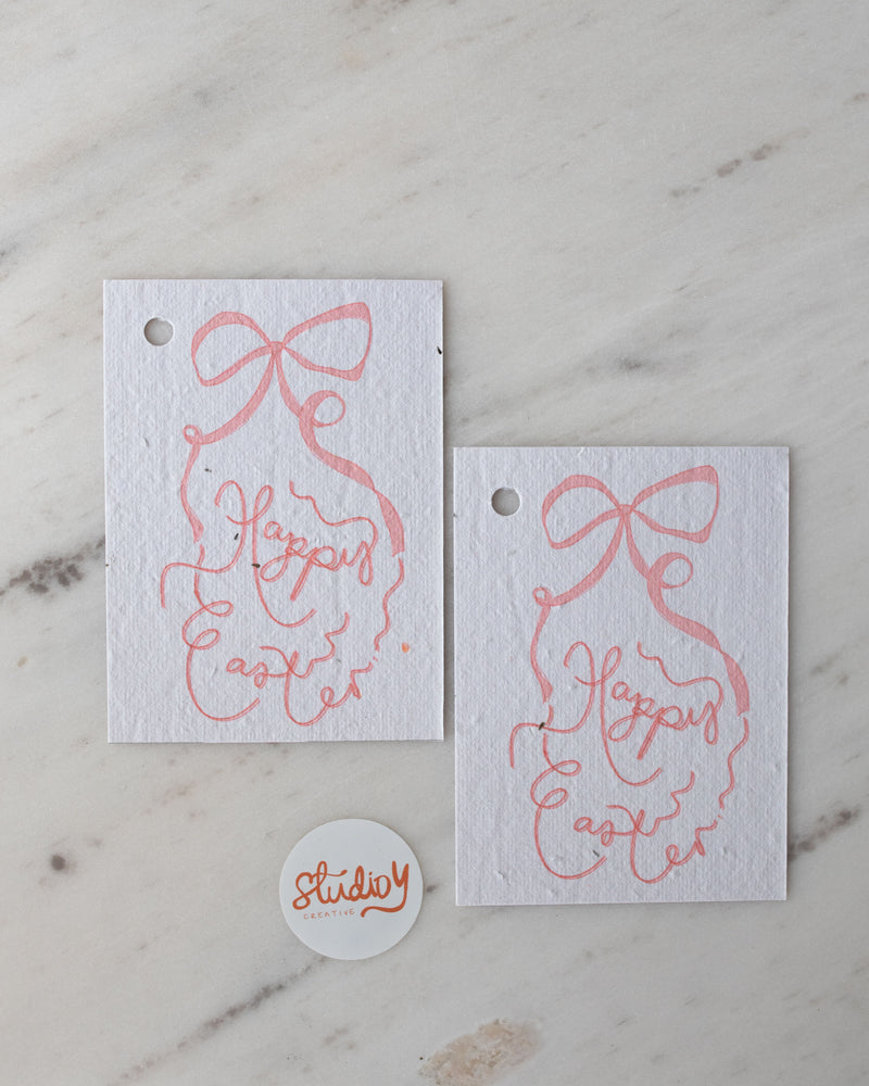 Easter ribbon gift tags