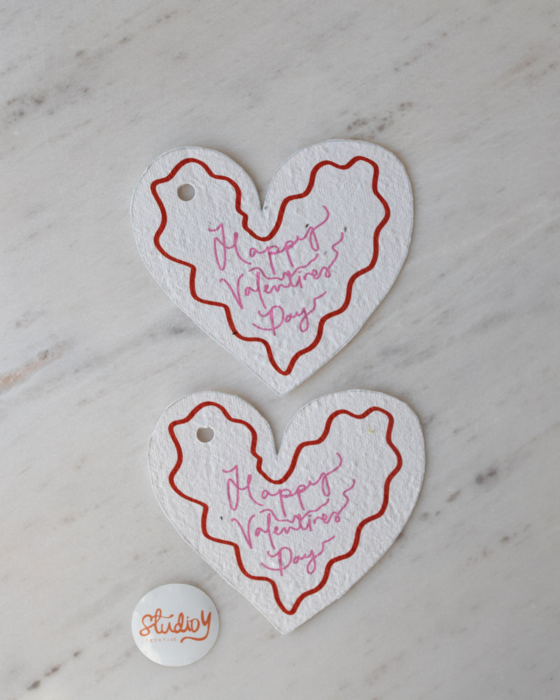 Large hearts gift tags - Happy Valentine's Day