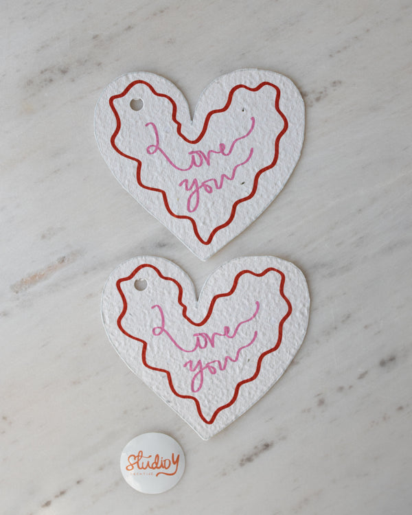 Large hearts gift tags - Love you