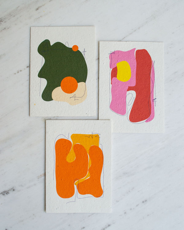 3 Pack Greeting Cards - ABSTRACT SET