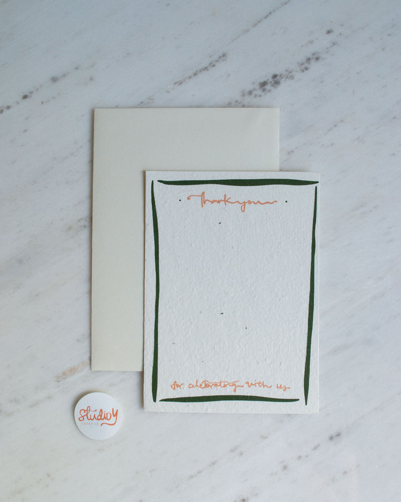 Thank you - wedding (Pink or Green)
