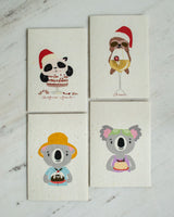 4 Pack Greeting Cards - CHRISTMAS PALS