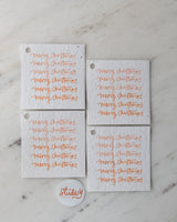 MERRY CHRISTMAS GIFT TAGS (MULTI, ORANGE OR RED)
