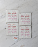 MERRY CHRISTMAS GIFT TAGS (MULTI, ORANGE OR RED)